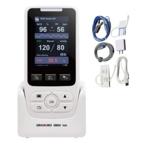 Monitor veterinario portátil SM50 Vet SINOHERO con accesorios